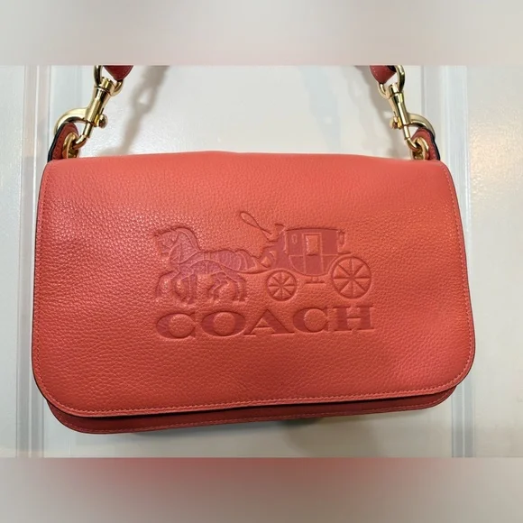 NEAR MINT Coach Jes Messenger in Rare HIBISCUS Pink | Large Crossbody - Picture 3 of 16